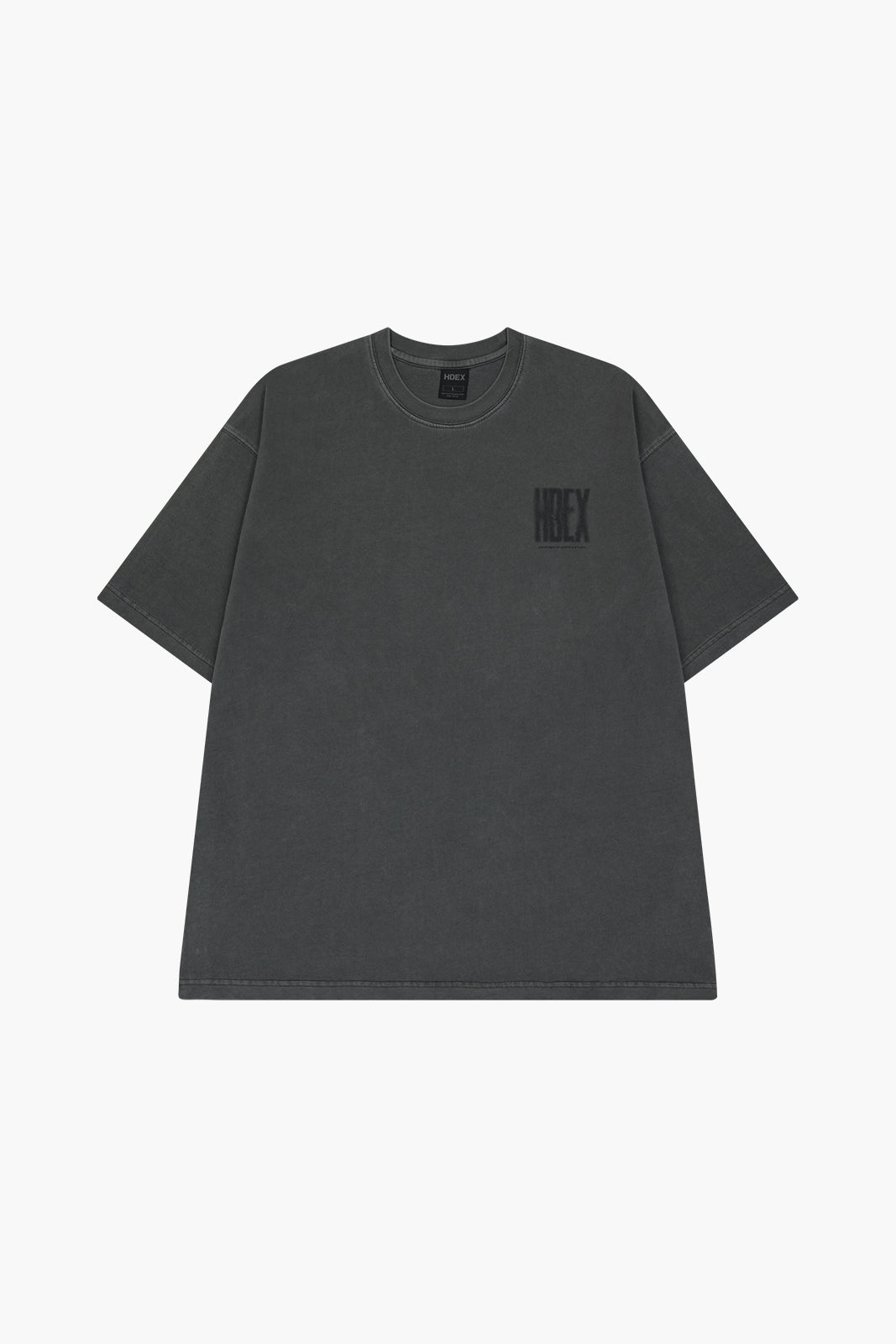 HDEX Crack Printed Pigment Short Sleeve Pigment Charcoal