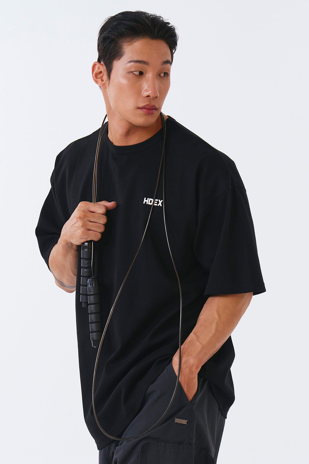 HDEX Main Small Logo Over Fit Short Sleeve Black