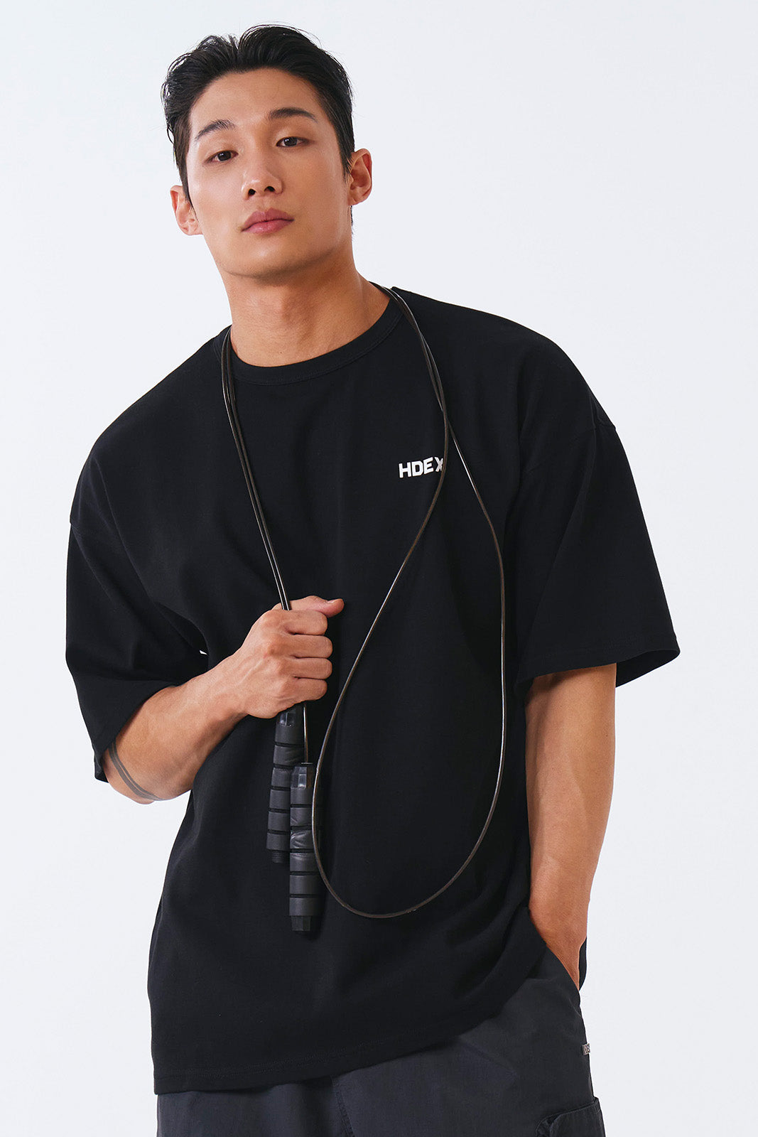 HDEX Main Small Logo Over Fit Short Sleeve Black