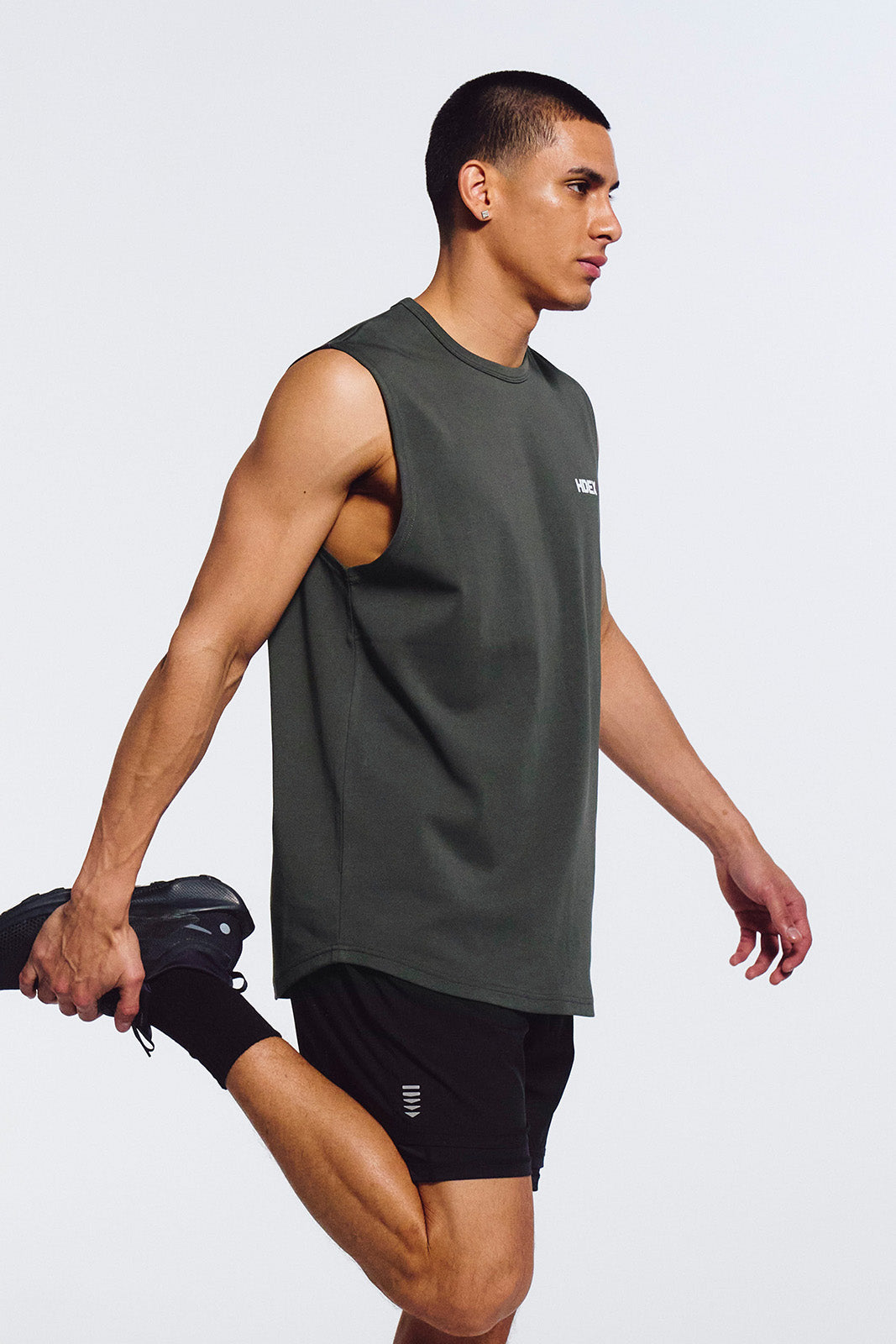 HDEX Main Small Logo Sleeveless Charcoal