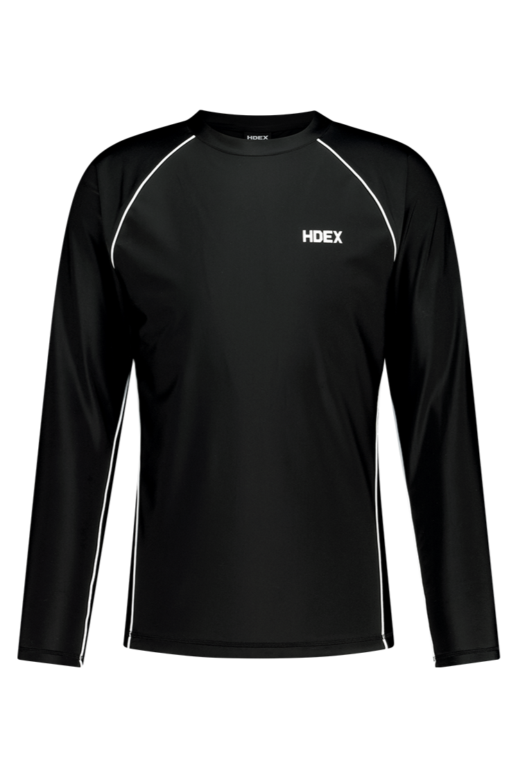 HDEX Aqua Piping Long Sleeve Rash Guard Black