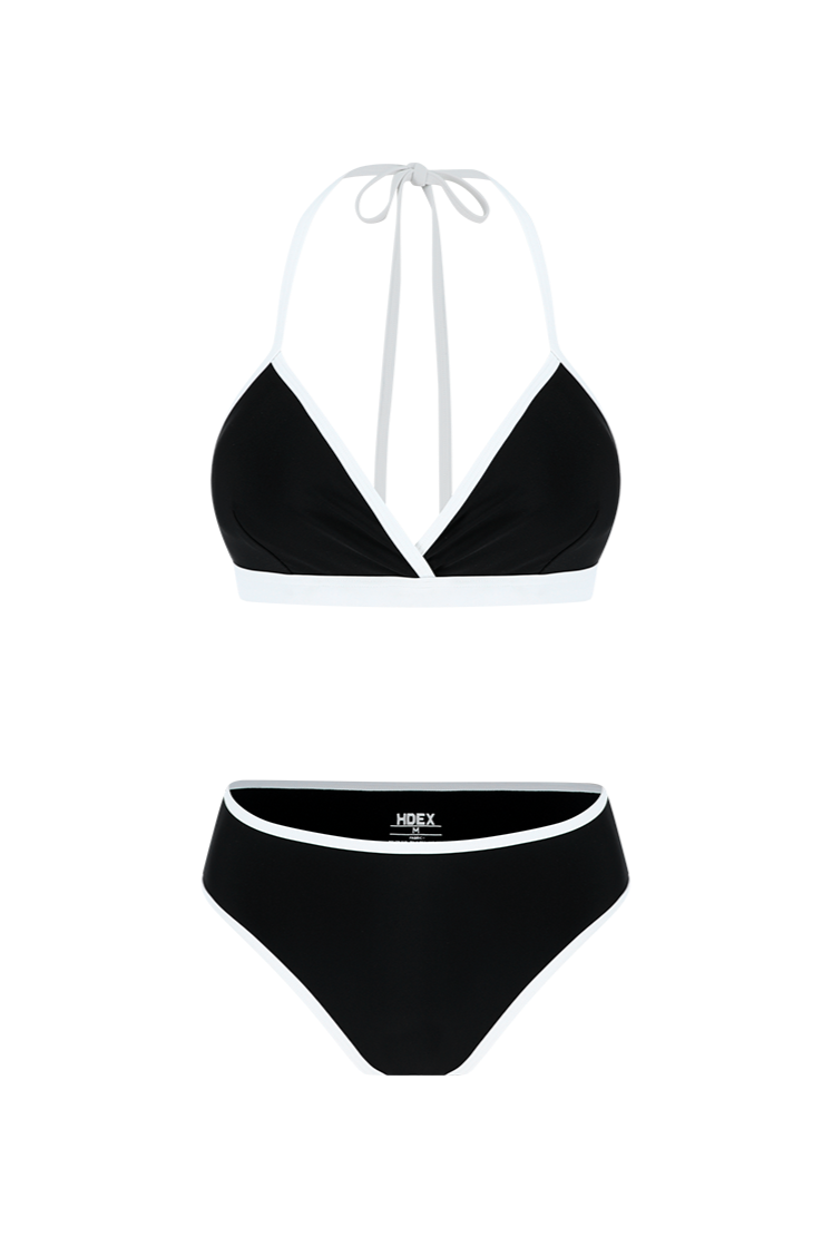 HDEX Contrast Triangle Bikini Set Black