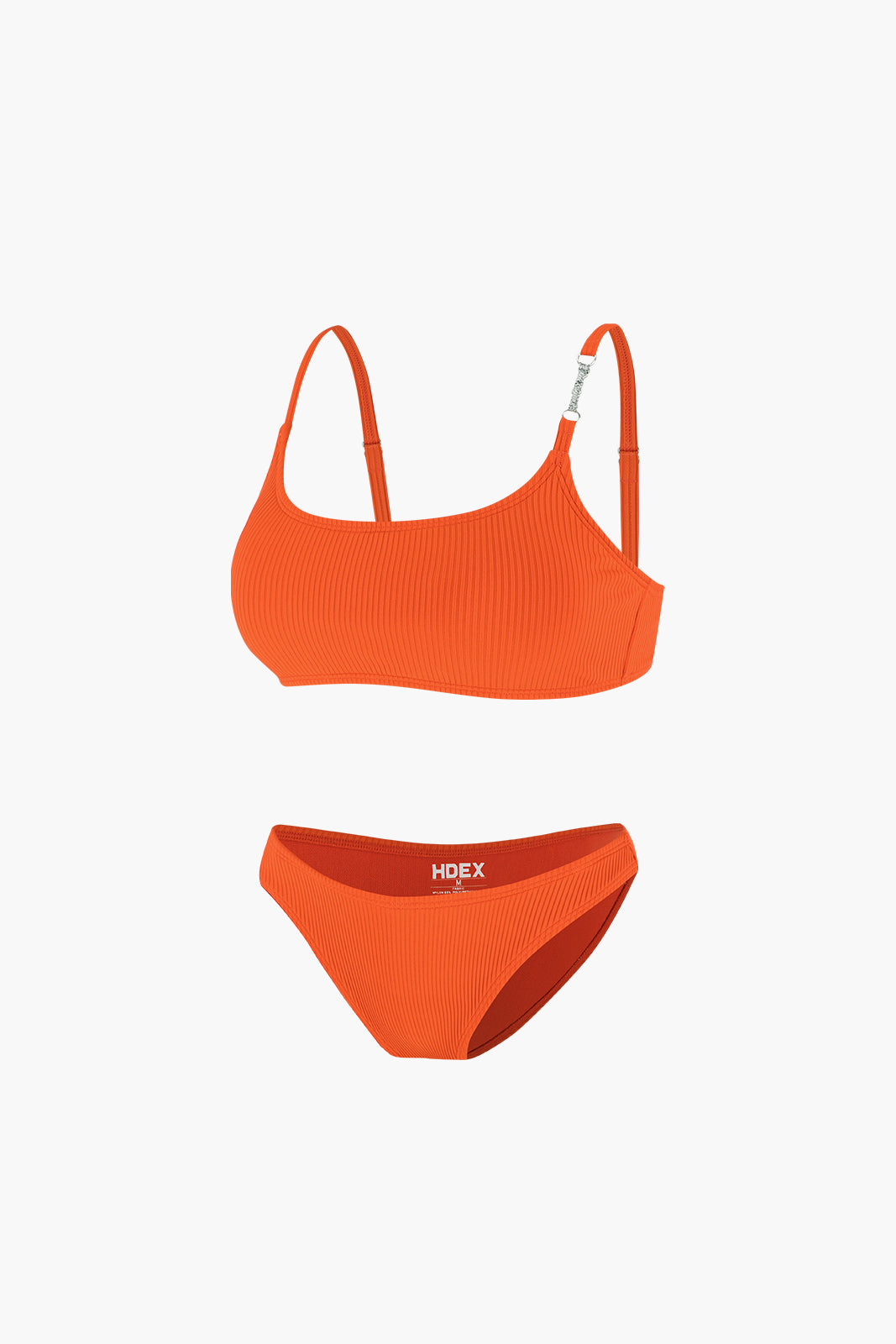 HDEX Metal Ribbed Bikini Set Orange
