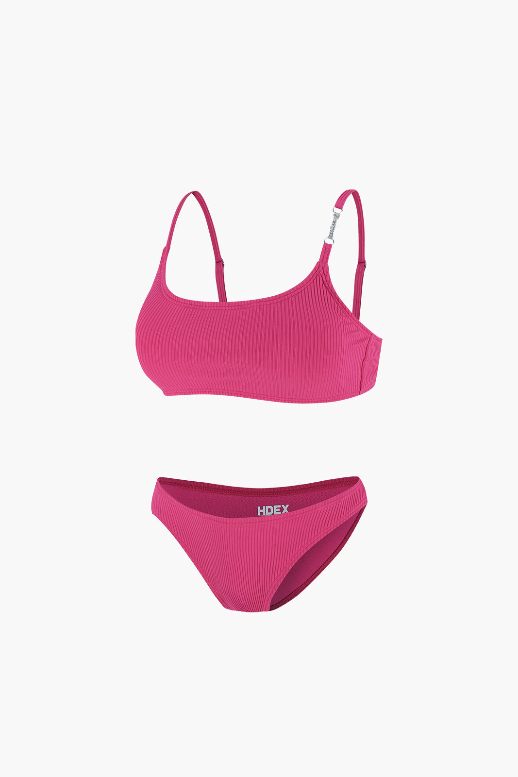 HDEX Metal Ribbed Bikini Set Pink
