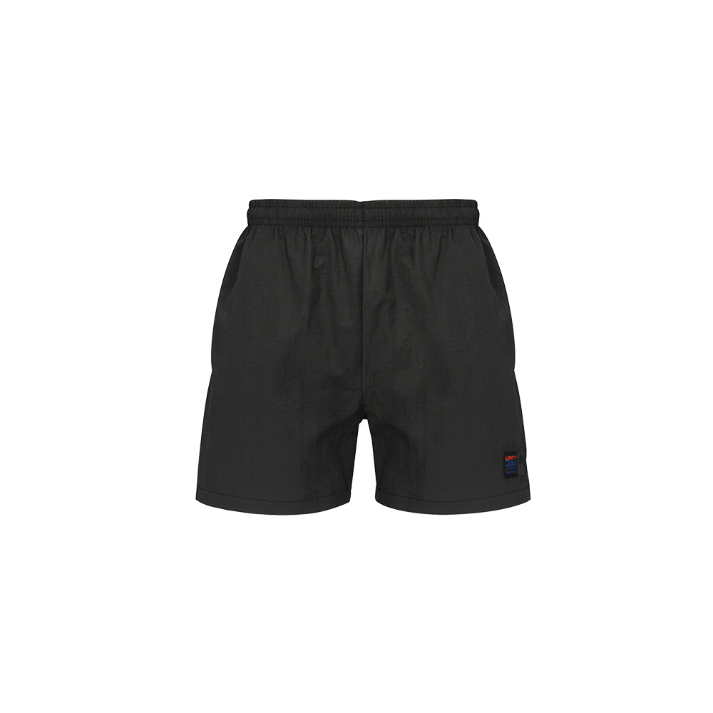 Metal Nylon Label Track Shorts Navy