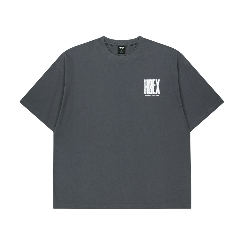 HDEX Crack Printed Short Sleeve Charcoal