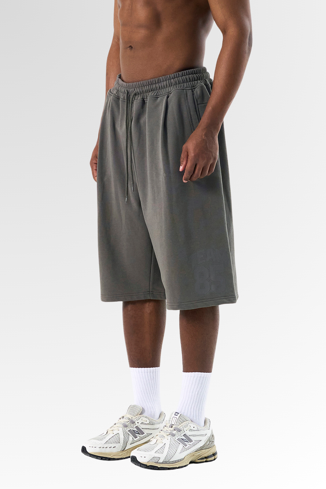 Classic Pintuck Sweat Shorts Smoky Brown