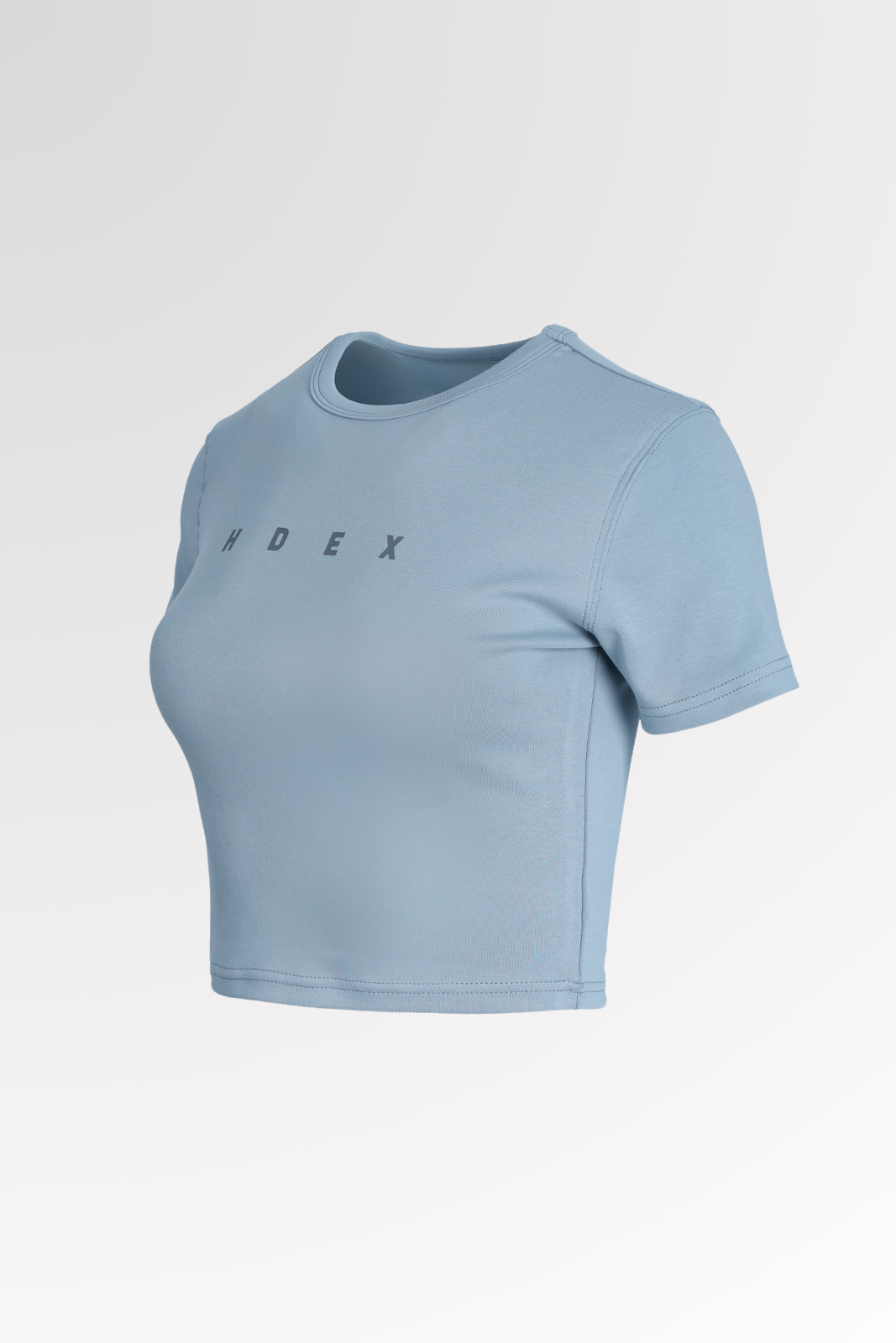Maund Relax Fit Crop T-shirt Milk Blue