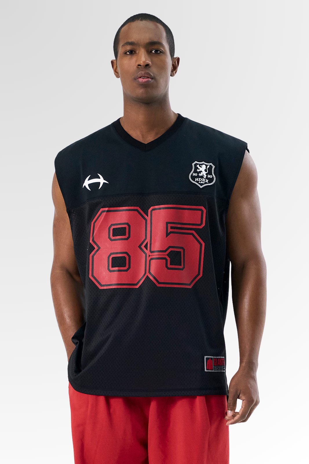 Mesh Football Sleeveless Black