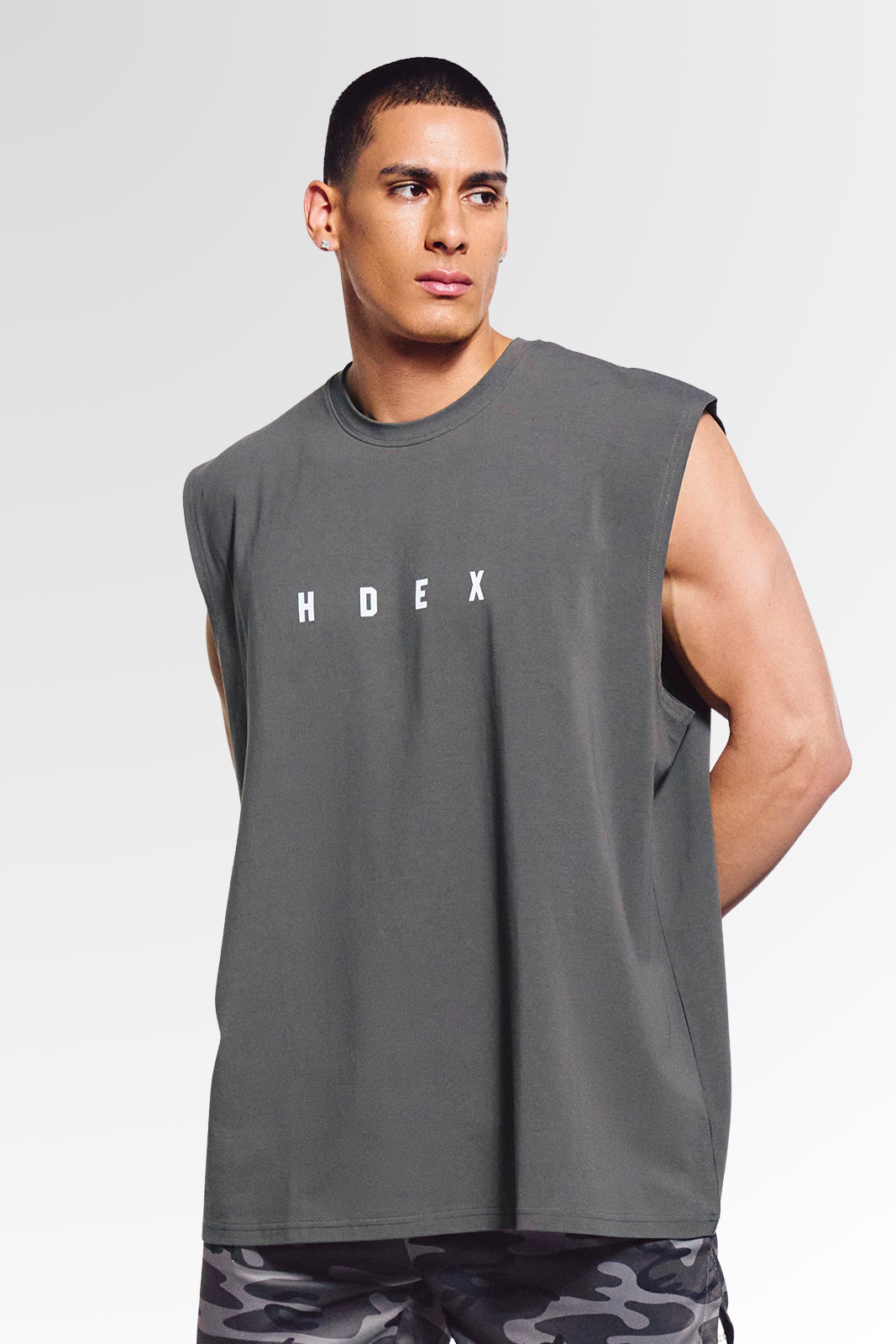 HDEX Air Overfit Sleeveless Deep Charcoal