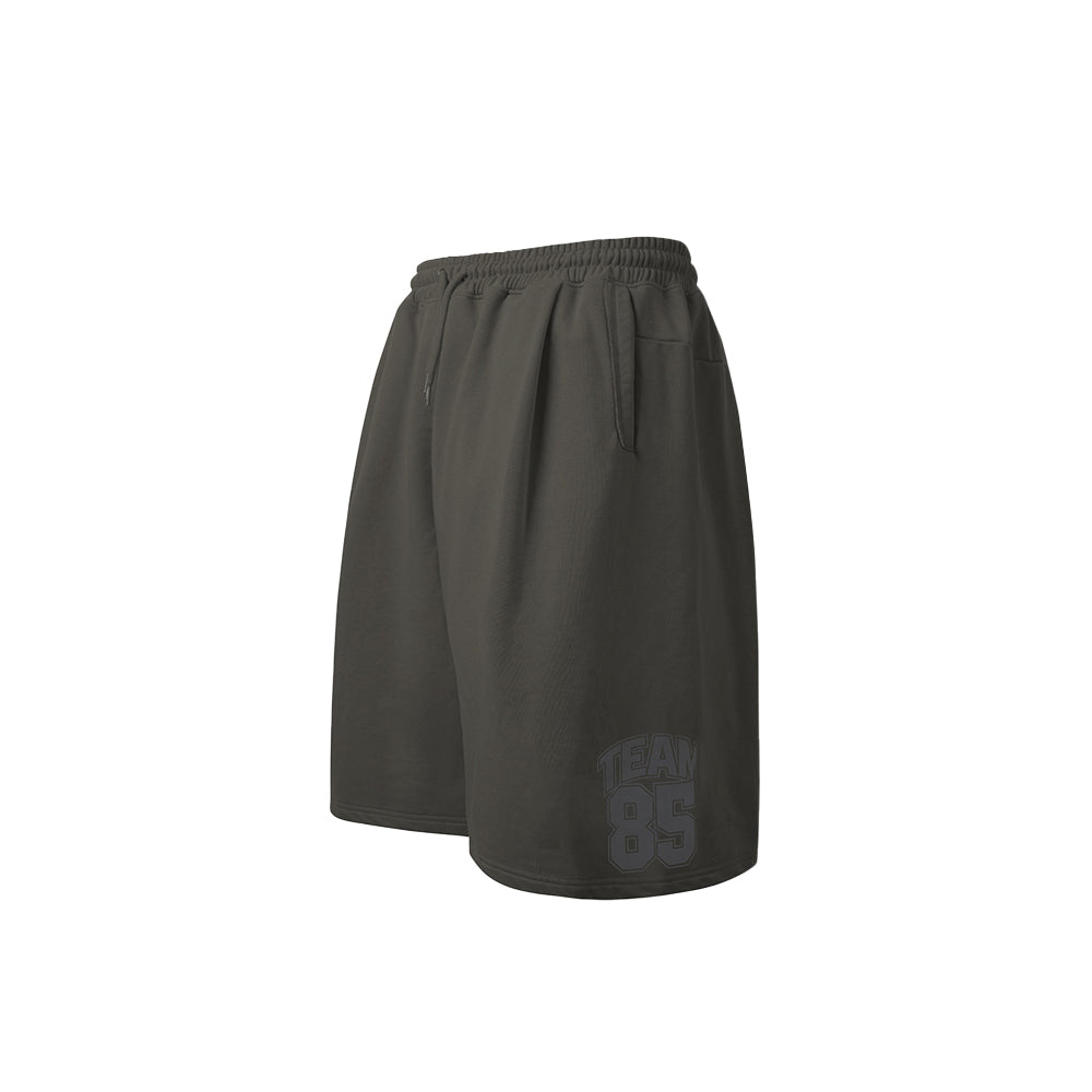 Classic Pintuck Sweat Shorts Smoky Brown