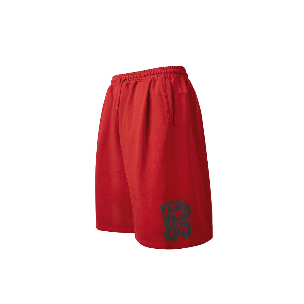 Classic Pintuck Sweat Shorts Red