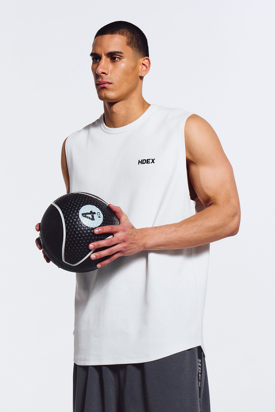 HDEX Main Small Logo Sleeveless White