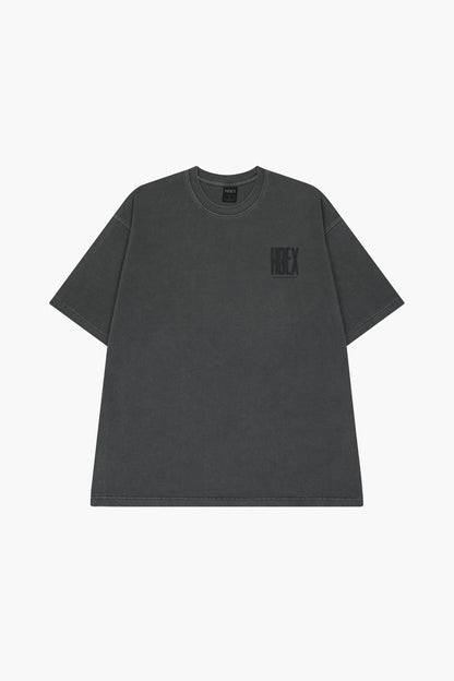 HDEX Crack Printed Pigment Short Sleeve Pigment Charcoal