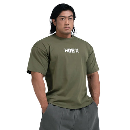 Main Logo Over Fit Sleeve T-Shirt Khaki
