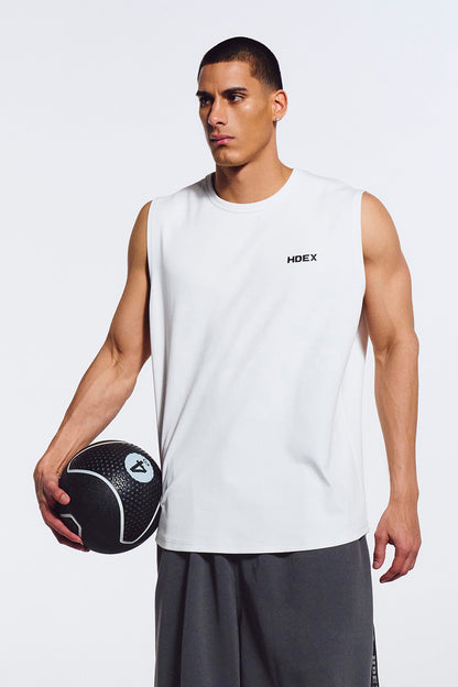 HDEX Main Small Logo Sleeveless White