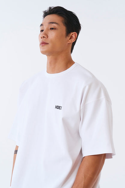 HDEX Main Small Logo over Fit Short Sleeve White