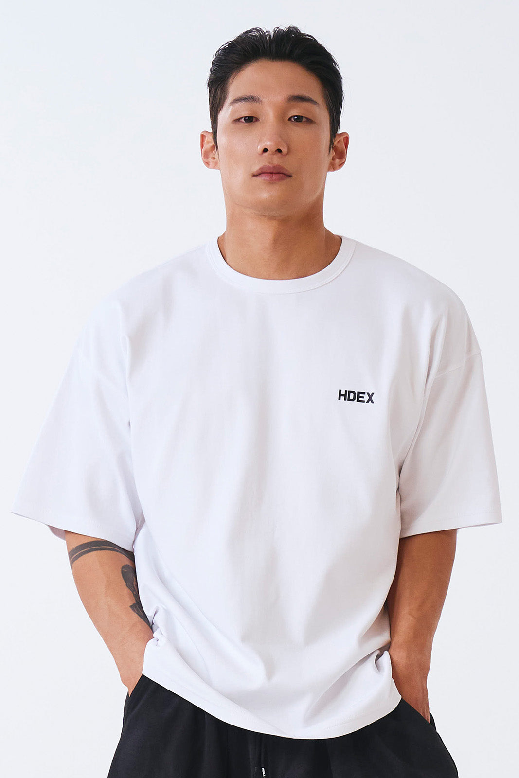 HDEX Main Small Logo over Fit Short Sleeve White