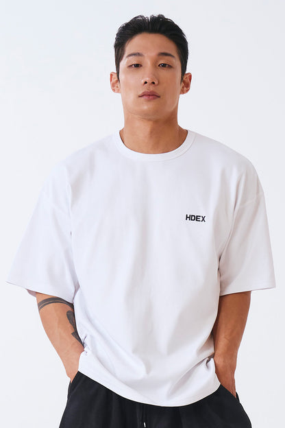 HDEX Main Small Logo over Fit Short Sleeve White
