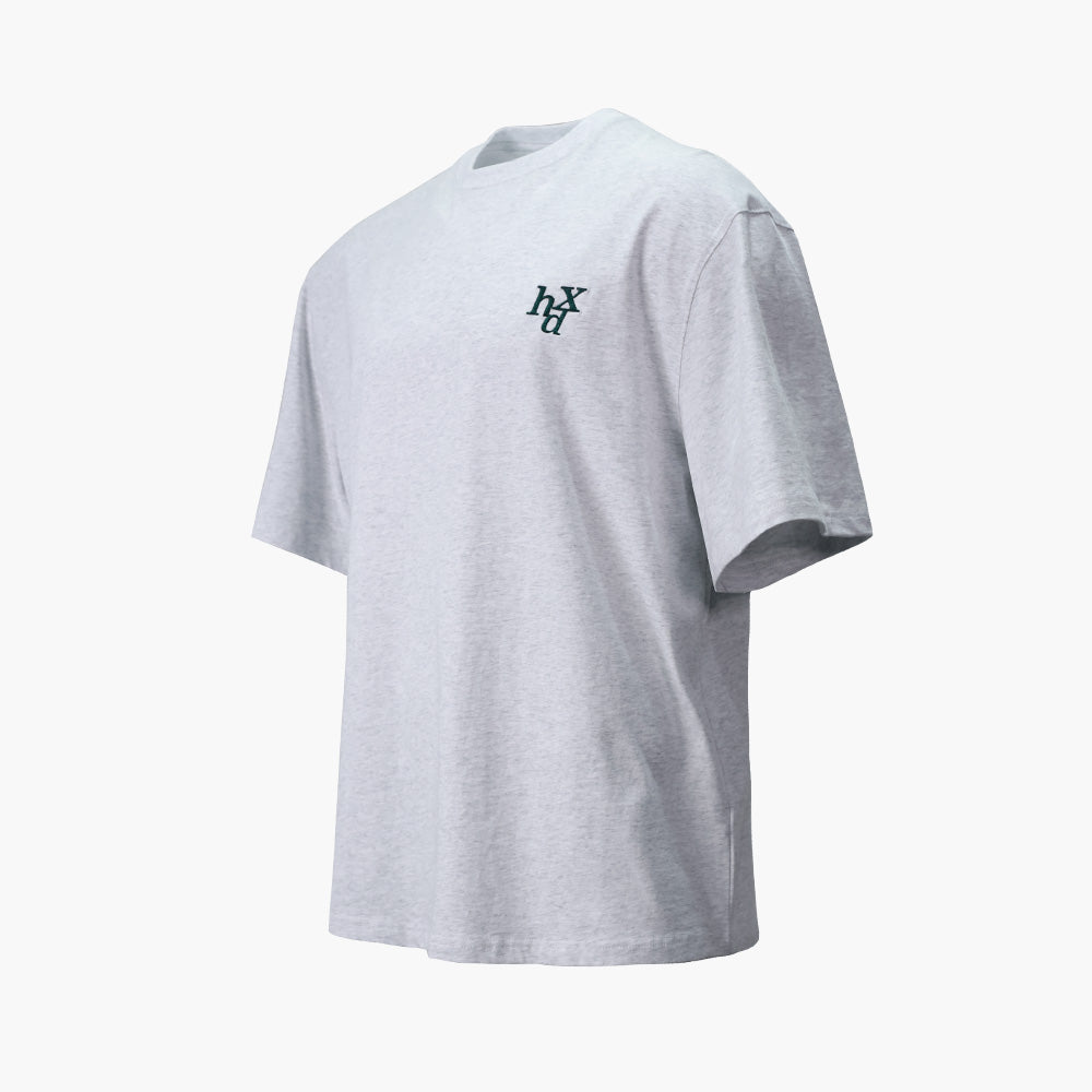 HDEX Signature Embroidered Short Sleeve Melange White