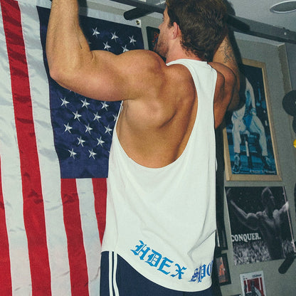 [GYM CLUB LEGACY PRE-ORDER] HDEX Old English Back Logo Stringer White