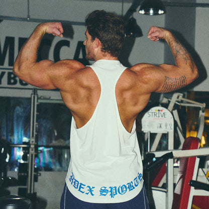 [GYM CLUB LEGACY PRE-ORDER] HDEX Old English Back Logo Stringer White