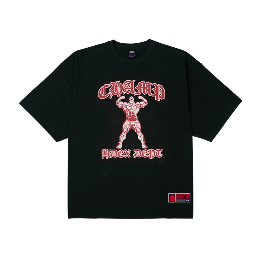 [GYM CLUB LEGACY PRE-ORDER] HDEX Old Champ Giant Fit Short Sleeve Black
