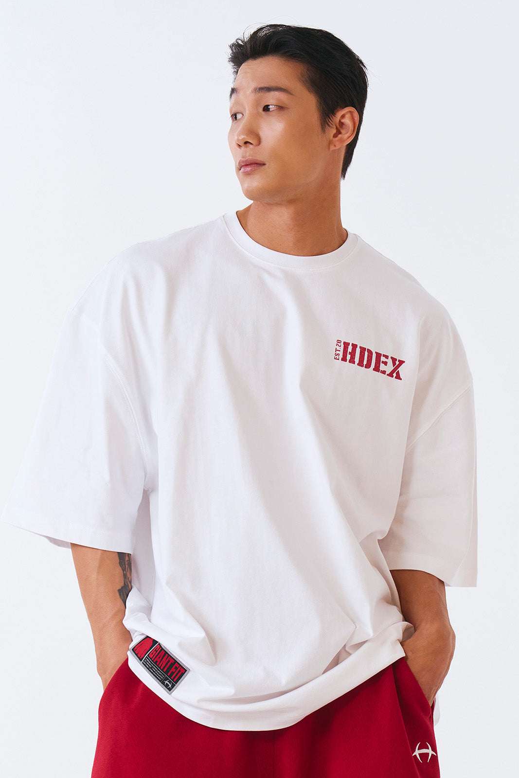 HDEX Core Small Logo Giant Fit Short Sleeve White