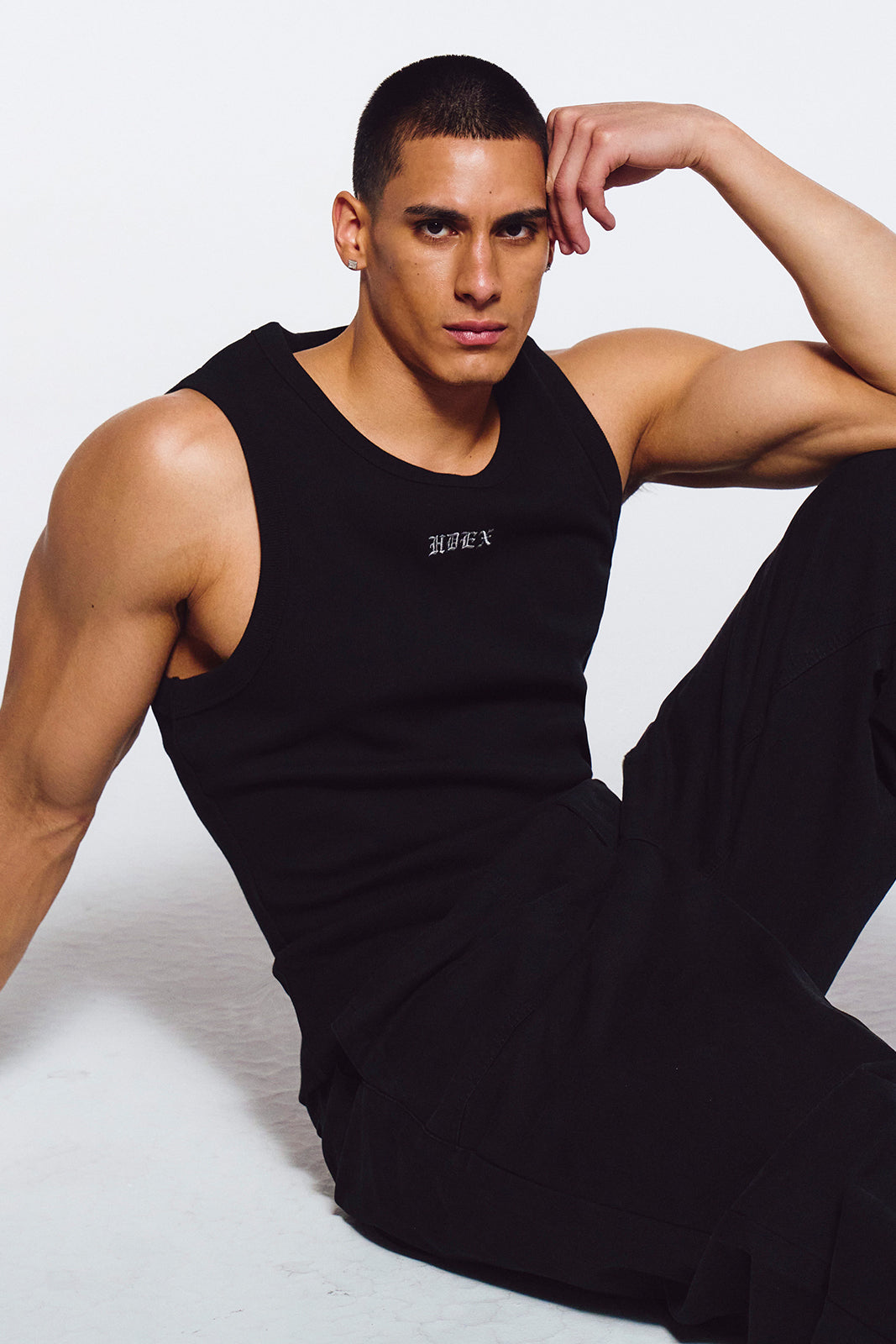 HDEX Essential Ribbed Body Fit Tank Black