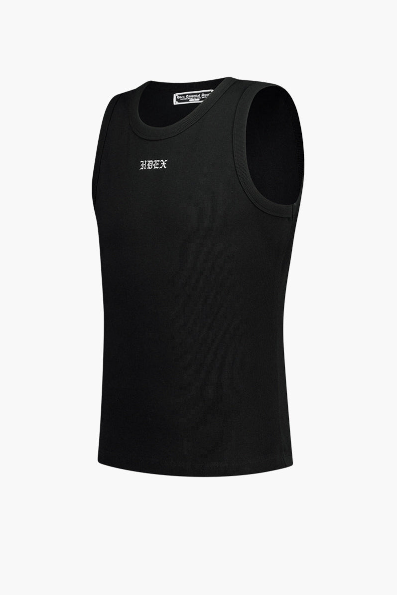 HDEX Essential Ribbed Body Fit Tank Black
