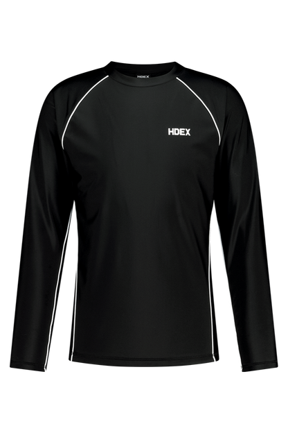 HDEX Aqua Piping Long Sleeve Rash Guard Black