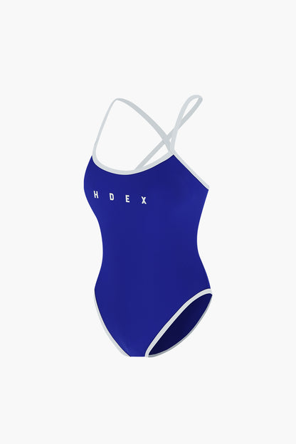 HDEX Mond Back String Monokini Cobalt Blue