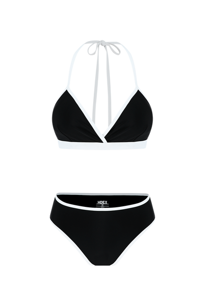 HDEX Contrast Triangle Bikini Set Black