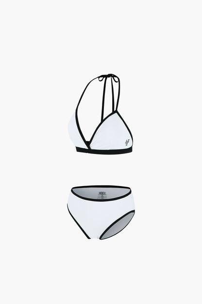 HDEX Contrast Triangle Bikini Set White