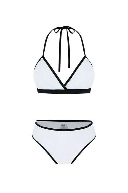 HDEX Contrast Triangle Bikini Set White