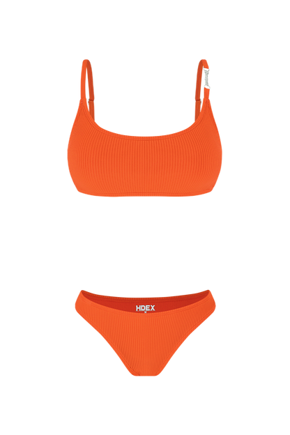 HDEX Metal Ribbed Bikini Set Orange