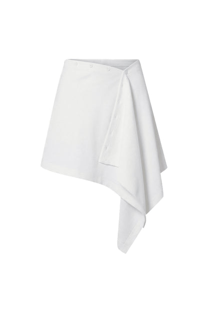 HDEX Essential Drape Wrap Skirt White