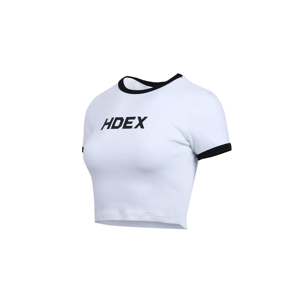 Womens Relax Fit Color Scheme Crop Top White