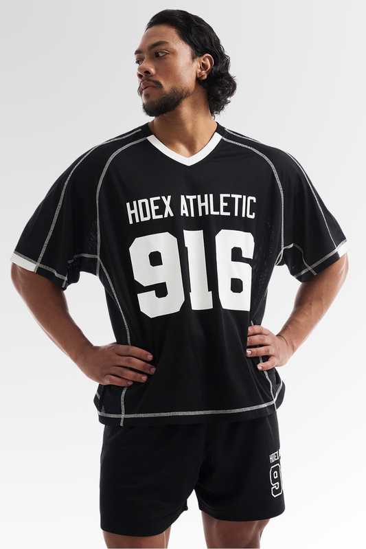 HDEX 916 Giant Fit Mesh Short Sleeve Black