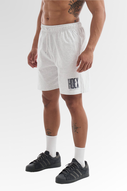 HDEX Crack Printed Shorts Melange White