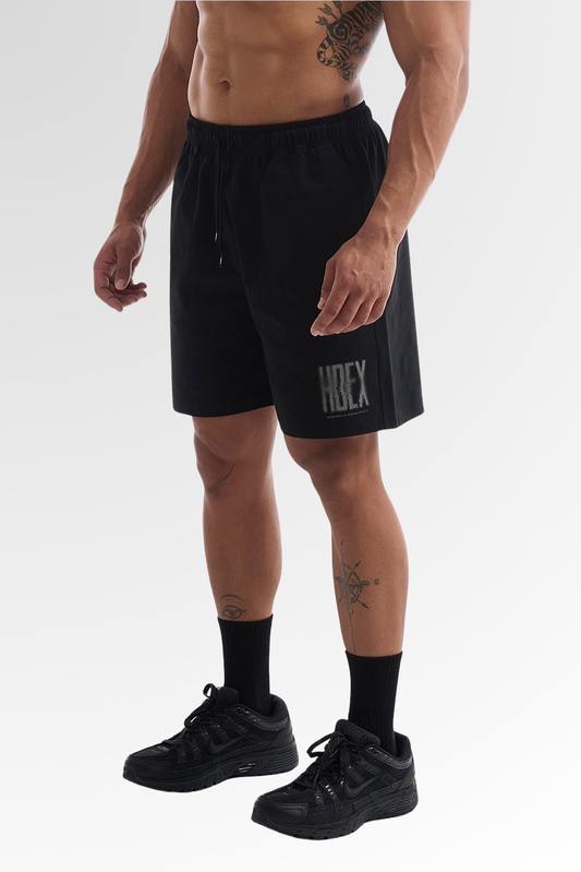 HDEX Crack Printed Shorts Black