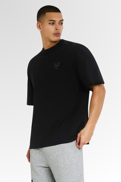 HDEX Signature Embroidered Short Sleeve Black
