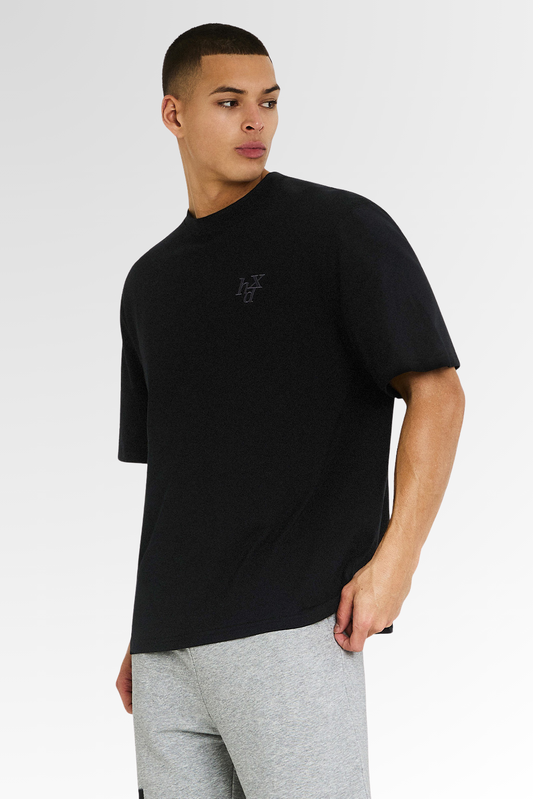 HDEX Signature Embroidered Short Sleeve Black