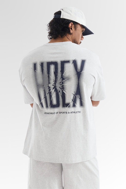 HDEX Crack Printed Short Sleeve Melange White