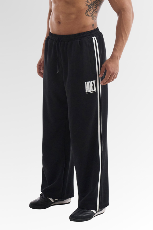 HDEX Crack Printed Track Pants Black