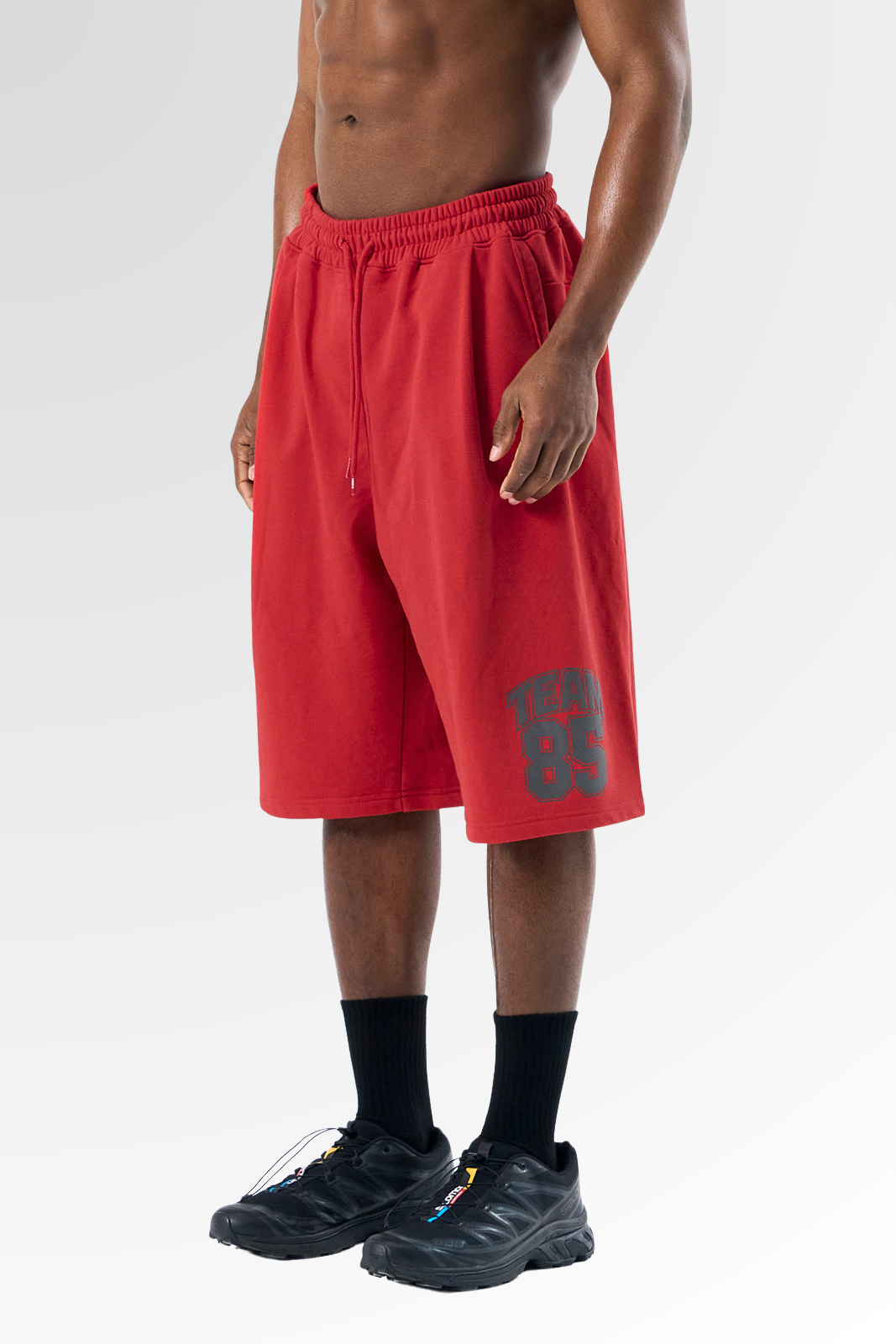Classic Pintuck Sweat Shorts Red