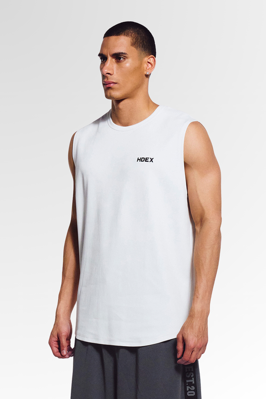 HDEX Main Small Logo Sleeveless White