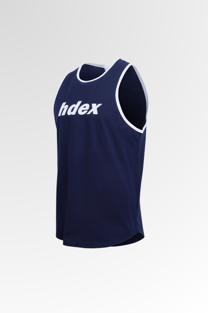 Classic Logo Color Scheme Sleeveless Shirt Navy