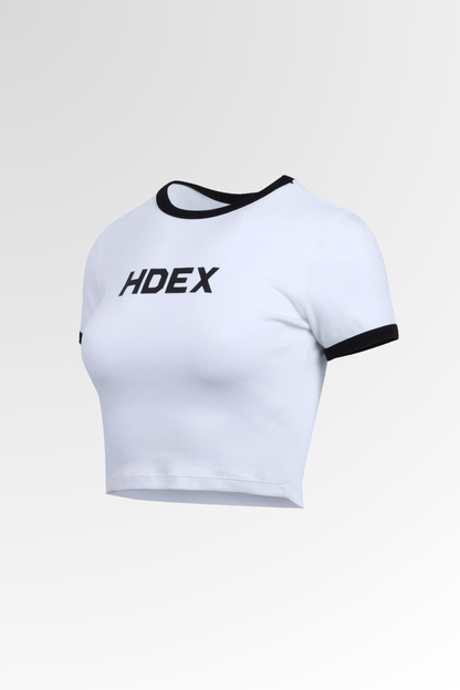 Womens Relax Fit Color Scheme Crop Top White