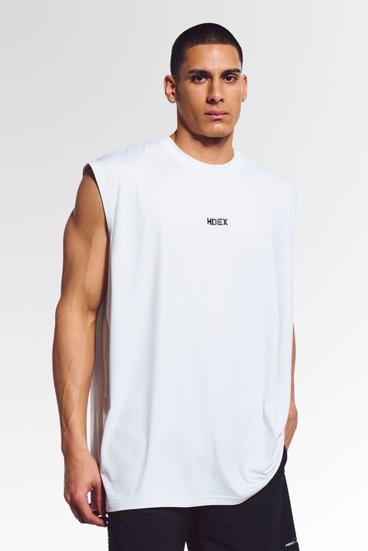 HDEX Main Small Logo Overfit Sleeveless White